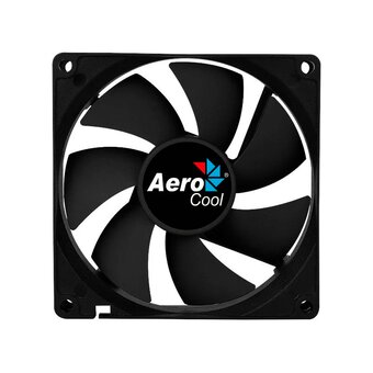  Вентилятор Aerocool Force 9 black (4718009157958) (90x90x25mm, 3pin+4pin, 1200 об/мин, 25,9dB) 