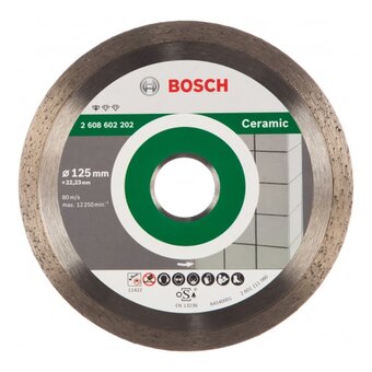 Диск алмазный Bosch 2608602202 по керам. Standard for Ceramic d-125мм d(посад.)-22.23мм 