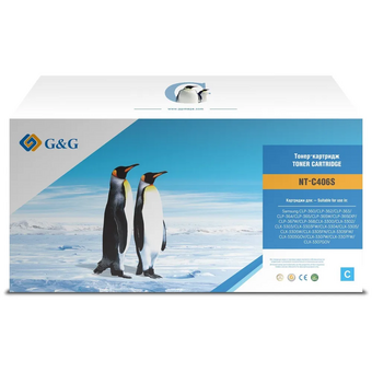  Картридж G&G GG-C406S лазерный голубой (1000стр.) для Samsung CLP-360/365/CLX-3300/3305 