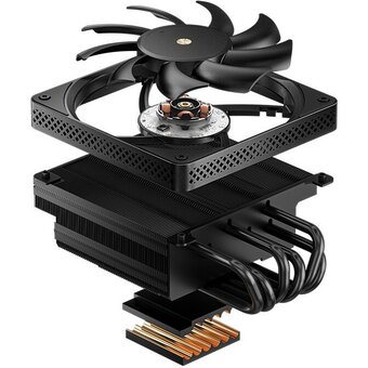  Кулер Jonsbo hx6200d (CL_JB_HX6200D Black) для Socket/115x/1200/1700/AM4, 120мм, 1800rpm, 29.7 дБ, 180Вт, 4-pin PWM, Al+Cu, Black 