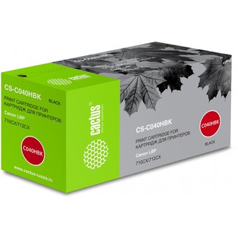  Картридж Cactus 040 H BK (CS-C040HBK) лазерный лазерный черный (12500стр.) для Canon LBP 710CX/712CX 