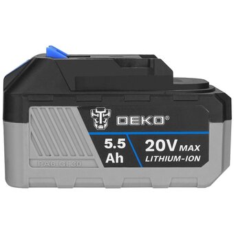  Батарея аккумуляторная DEKO тип BL1860B 063-4358, Li-ion, 20В, 5.5А*ч 