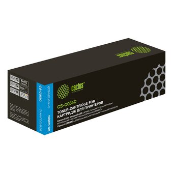  Картридж Cactus 055 C (CS-C055C) лазерный голубой (2100стр.) для Canon LBP663Cdw, LBP664Cx, MF746Cx, MF742Cdw, MF744Cdw 