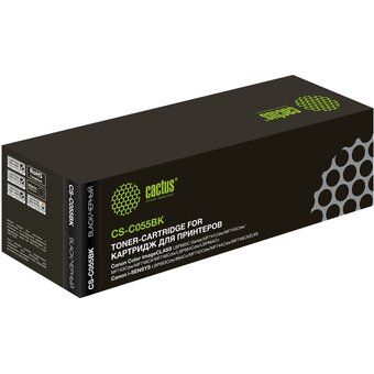  Картридж Cactus 055 BK (CS-C055BK) лазерный черный (2300стр.) для Canon LBP663Cdw, LBP664Cx, MF746Cx, MF742Cdw, MF744Cdw 