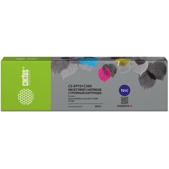  Картридж Cactus T01C3 (CS-EPT01C300) струйный пурпурный для Epson WorkForce Pro WF-C529RDTW/C579RD2TWF/C579RDTWF Pro 