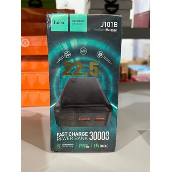  УЦ Аккумулятор внешний резервный HOCO J101В Astute 22.5W fully compatible power bank 30000 mAh (чёрный) (плохая упаковка) 