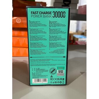  УЦ Аккумулятор внешний резервный HOCO J101В Astute 22.5W fully compatible power bank 30000 mAh (чёрный) (плохая упаковка) 