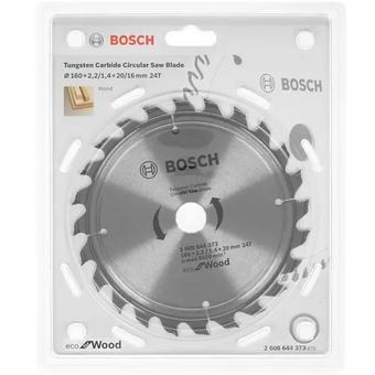  Диск пильный Bosch Eco 2608644373 d160мм по дер. d(посад.)20мм (циркулярные пилы) 