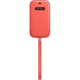  Чехол (футляр) Apple для Apple iPhone 12/12 Pro Leather Sleeve with MagSafe (MHYA3ZE/A) розовый цитрус 