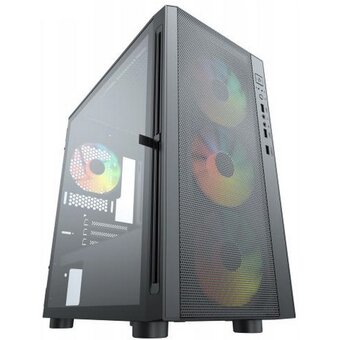  Корпус ACD Citadel 104 AH-TC4GA-0000 ATX, Black, USB3.0*1+USB2.0*2+HD audio,3*12cm F1 ARGB fans at front(Slave fans) ,1*12cm F1 ARGB fan at rear 
