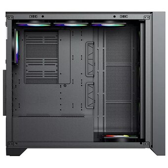  Корпус ACD Lagrange AH-TC1G0-000 ATX, Black, w/o Fans, Drive bay int 3x3,5 + 3x2,5. 2xUSB3.0+1xUSB-C, Audio I/O, Up to 14x120mm Fans, GPU up to 42 