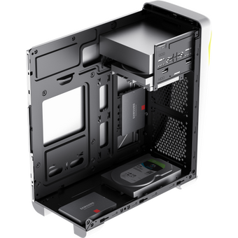  Корпус GameMax Cute Owl W-B без БП (Midi Tower, ATX, Черно-белый, 1*USB3.0 + 2*USB2.0, 2*120мм) 