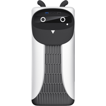  Корпус GameMax Cute Owl W-B без БП (Midi Tower, ATX, Черно-белый, 1*USB3.0 + 2*USB2.0, 2*120мм) 
