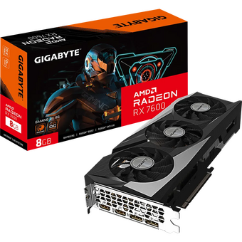  Видеокарта Gigabyte (GV-R76GAMING OC-8GD) PCI-E 4.0 AMD Radeon RX 7600 8192Mb 128 GDDR6 2355/18000 HDMIx2 DPx2 HDCP Ret 