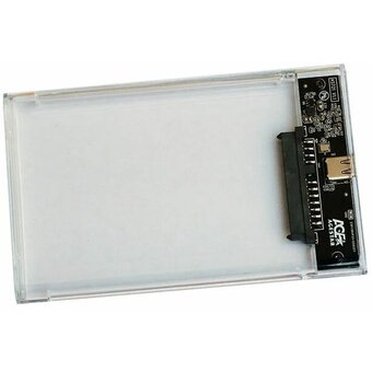  Внешний корпус для HDD/SSD AgeStar 3UB2P4C SATA III USB3.0 пластик прозрачный 2.5" 