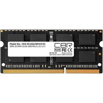  ОЗУ CBR CD4-SS16G26M19-01 DDR4 SODIMM 16GB PC4-21300, 2666MHz, CL19, 1.2V 