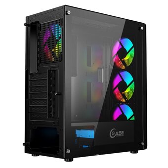  Корпус Powercase Mistral Evo Air (CMIEE-A4) Tempered Glass, 4x 120mm ARGB fan + ARGB HUB, Пульт ДУ, чёрный, ATX 