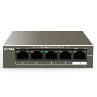  Коммутатор Tenda TEF1105P-4-38W 5port 10/100M 