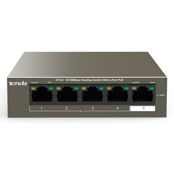  Коммутатор Tenda TEF1105P-4-63W 5port 10/100M 