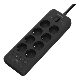  Удлинитель с USB зарядкой HARPER UCH-650 Black 