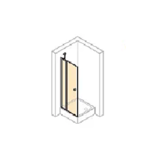  Дверь HUPPE Design Elegance 8E0680.092.321 58/190h гл.хром/прозр.стекло 