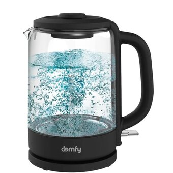  Чайник Domfy DSB-EK304 1.7л. черный (корпус стекло) 