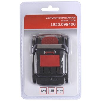 Батарея аккумуляторная Elitech 1820.098400 12В 4Ач Li-Ion 