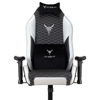  Кресло Knight Neon Silver эко.кожа черный/серебряный 