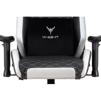  Кресло Knight Neon Silver эко.кожа черный/серебряный 