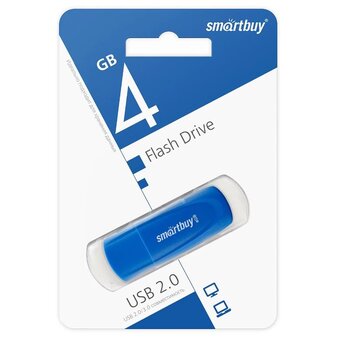  USB-флешка SMARTBUY Scout Blue (SB004GB2SCB) UFD 2.0 004GB синий 