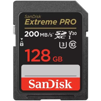  Карта памяти SanDisk (SDSDXXD-128G-GN4IN) 128GB SDXC Class 10 V30 UHS-I U3 Extreme Pro 200MB/s 