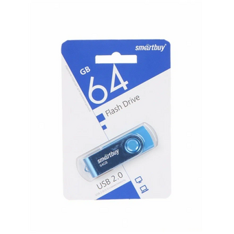  USB-флешка SMARTBUY Twist Blue (SB064GB2TWB) UFD 2.0 064GB синий 