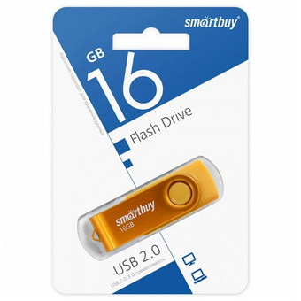  USB-флешка SMARTBUY Twist (SB016GB2TWY) UFD 2.0 016GB Yellow 