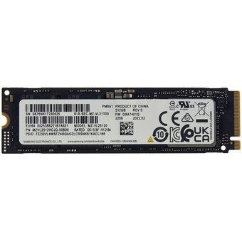  SSD Samsung PM9A1 (MZVL2512HCJQ-00B07/00B00) 512GB, M.2(22x80mm), NVMe, PCIe 4.0 x4 