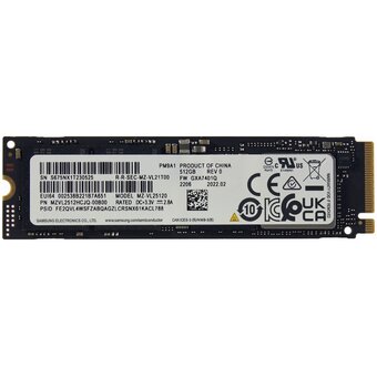  SSD Samsung PM9A1 (MZVL2512HCJQ-00B07/00B00) 512GB, M.2(22x80mm), NVMe, PCIe 4.0 x4 