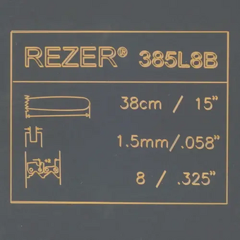  Шина сварная Rezer 385L8В (Husqvarna 339,345,353,357,359,455,460,55, 15"-64зв) (03.016.00006) 