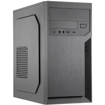  Корпус Foxline FL-702 (FL-702-FZ500R) mATX, 1x5.25ext, 1x3.5ext, 2x3.5int, 2xUSB2.0, HDA, w/o FAN, w/500W ATX PSU, w/1.2m EU pwr cord 