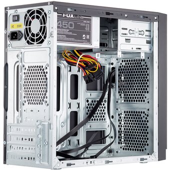  Корпус Foxline FL-702 (FL-702-FZ500R) mATX, 1x5.25ext, 1x3.5ext, 2x3.5int, 2xUSB2.0, HDA, w/o FAN, w/500W ATX PSU, w/1.2m EU pwr cord 