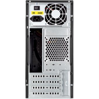  Корпус Foxline FL-702 (FL-702-FZ500R) mATX, 1x5.25ext, 1x3.5ext, 2x3.5int, 2xUSB2.0, HDA, w/o FAN, w/500W ATX PSU, w/1.2m EU pwr cord 