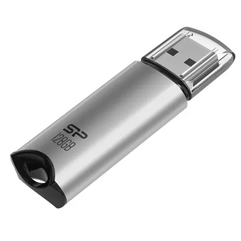  USB-флешка Silicon Power Marvel M02 (SP128GBUF3M02V1S) 128Gb USB 3.0, Серебро 