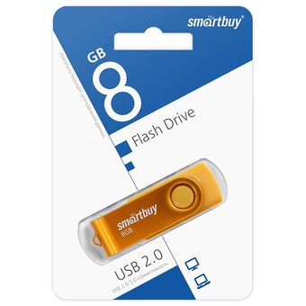  USB-флешка SmartBuy Twist (SB008GB2TWY) 008GB Yellow 