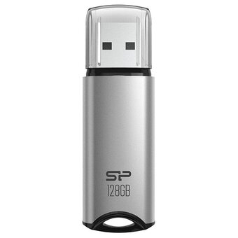  USB-флешка Silicon Power Marvel M02 (SP128GBUF3M02V1S) 128Gb USB 3.0, Серебро 
