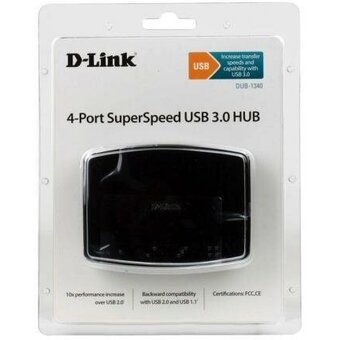  Концентратор D-Link DUB-1340/D1A с 4xUSB 3.0 