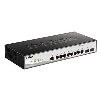  Коммутатор D-Link DGS-1210-10/ME с 8 портами 10/100/1000Base-T и 2 портами 1000Base-X SFP 