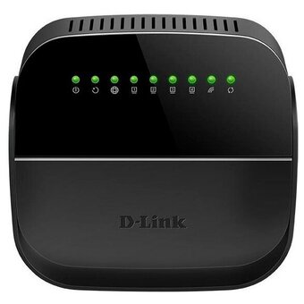  Роутер D-Link (DSL-2640U/R1A (Annex A)) ADSL2+ черный 