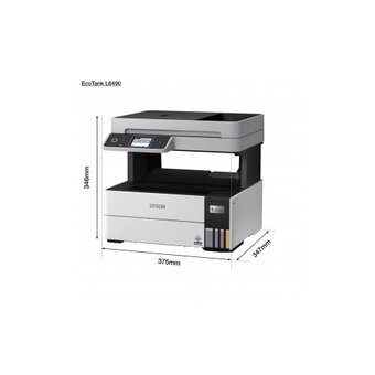  МФУ Epson L6490 (C11CJ88405) струйный (A4, п/с/к/ф 4800x2400dpi, 37(23)ppm, Duplex, ADF35, СНПЧ, WiFi, Lan, USB) 