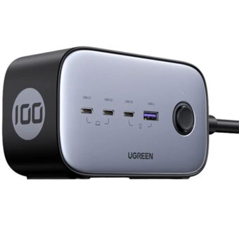  СЗУ UGREEN CD270 (60167) DigiNest Pro 100W USB-C Charging Station100W c 3* USB-C b 1*USB-A серый космос 