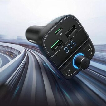  АЗУ UGREEN CD229 (80910) FM&Bluetooth Transmitter&Car Charger + TF Slot черный 