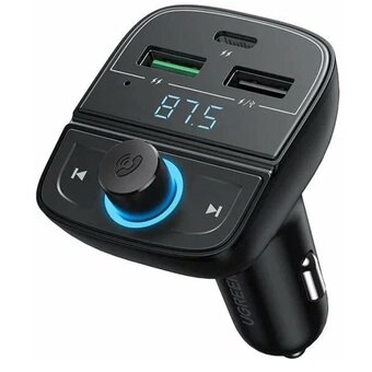  АЗУ UGREEN CD229 (80910) FM&Bluetooth Transmitter&Car Charger + TF Slot черный 