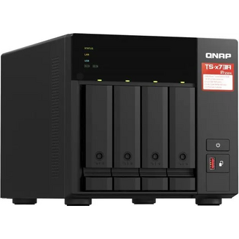  Сетевое хранилище NAS Qnap TS-473A-8G 4-bay настольный Ryzen V1500B 